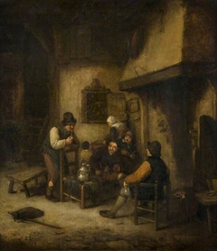 Interior with Peasants by a Fire by Adriaen van Ostade