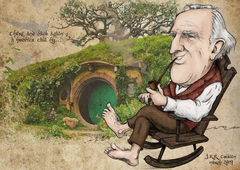 J.R.R. Tolkien -caricature