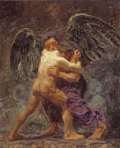 Jacob Wrestling with the Angel by Oluf Hartmann