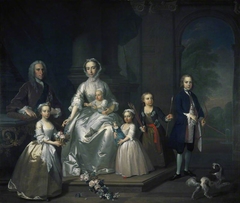 James Douglas, 14th Earl of Morton, 1702 - 1768, and his family by Jeremiah Davison