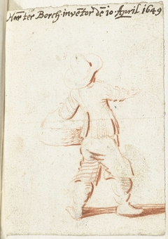 Jongen met mand, van achteren by Harmen ter Borch