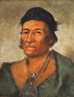 Ko-mán-i-kin, Big Wave, an Old and Distinguished Chief by George Catlin