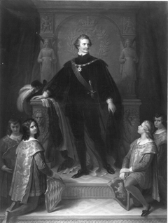 König Ludwig I. von Bayern als Hubertusritter by Wilhelm von Kaulbach