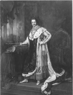 König Ludwig I. von Bayern im Krönungsornat (nach Stieler) by Theodor Mattenheimer