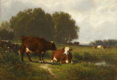 Landscape with Cows by William Hart
