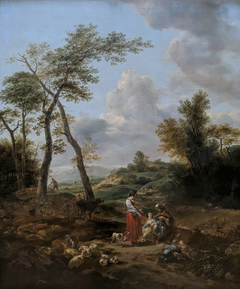Landscape with Elkana and his Wives Anna and Pennina by Nicolaes Pieterszoon Berchem