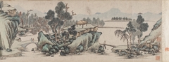 Landscape with Mountain Village by Wen Zhengming
