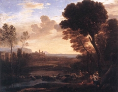 Landscape with Paris and Oenone called Le Gué by Claude Lorrain