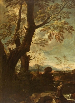Landscape with the Stigmatisation and Ecstacy of Saint Francis by Anonymous