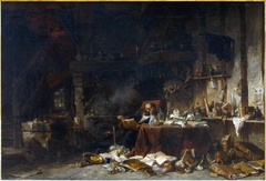 Le cabinet d'un alchimiste by Eugène Isabey