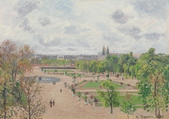 Le jardin des Tuileries, matinée de printemps, temps gris by Camille Pissarro