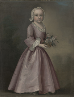 Little Girl Holding Flowers (attributed to Joseph Badger)