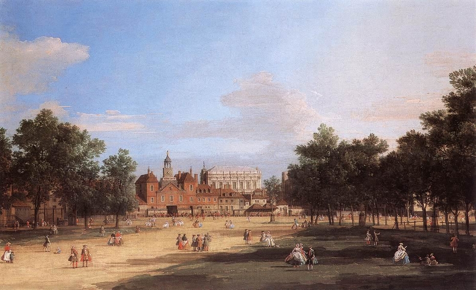 London: the Old Horse Guards and Banqueting Hall, from St James's Park