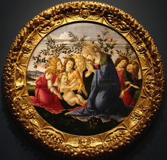 Madonna Adoring the Child with Five Angels