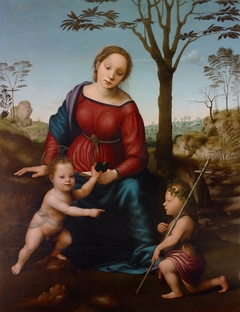 Madonna and Child Seated in a Landscape with Saint John the Baptist by Giuliano Bugiardini