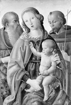 Madonna and Child with Saints Jerome and Francis by Anonymous