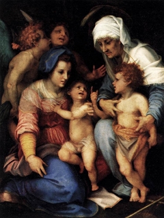 Madonna and Child with St Elisabeth, the Infant St John, and Two Angels