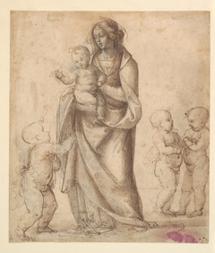 Madonna and Child with the Infant Saint John the Baptist and Two Putti (recto); Madonna and Child with the Infant Saint John the Baptist and a Putto (verso)