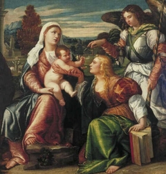 Madonna and Child with the Saints Catherine and Michael by Polidoro da Lanciano