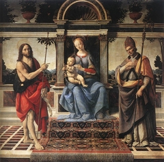 Madonna with Sts John the Baptist and Donatus by Andrea del Verrocchio