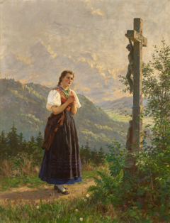 Magdalena Beneath the Cross by Wilhelm Hasemann