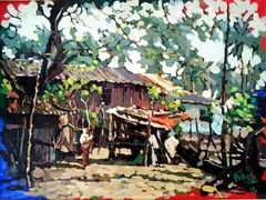 Malay Village by Teo Kim-Liong