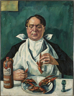 Man eating crayfish (Portrait of Karol Szuster)