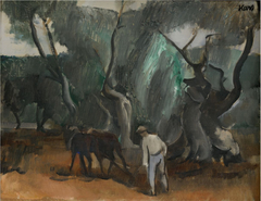 Man with Horses (Ploughing) by Georges Kars