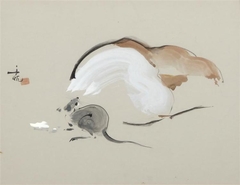 Mouse in an abstract landscape by Tyrus Wong