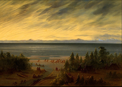 Nayas Village at Sunset by George Catlin