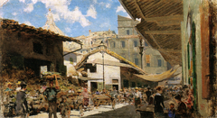 Old market in Florence [1881-1883]