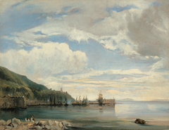 On the Bay of Naples by François Antoine Léon Fleury