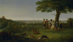 One Tree Hill, Greenwich, with London in the Distance by John Feary