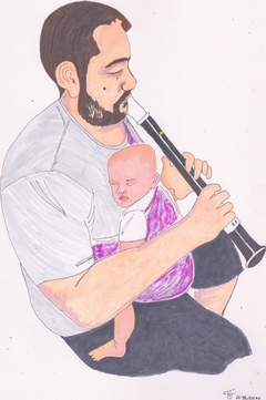 Papa-Giannis and son by Paschalis Plissis