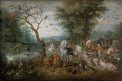 Paradise Landscape with Animals by Jan Brueghel the Elder