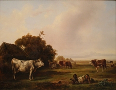 Paysage avec animaux by Jacques Raymond Brascassat