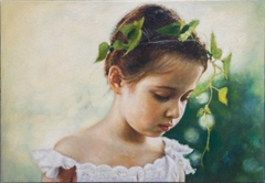 "Portrait of a little girl" by Οδυσσέας Οικονόμου