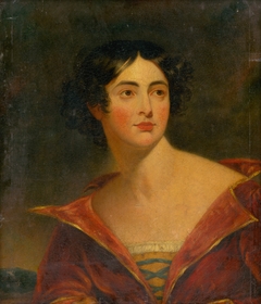 Portrait of a Woman in Red Dress by Nemecký maliar z 1 polovice 19 storočia