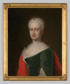 Portrait of a woman, possibly Ernestina Cornelia van Aylva (1720-?) by Bernard Accama
