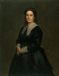 Portrait of  Delphine Vermeulen-Huyttens, the Wife of August-Frans Vermeulen by Lievin de Winne