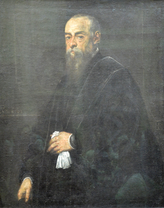 Portrait of Old Man Holding a Handkerchief