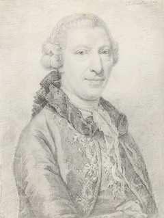 Portret van een heer met pruik en gegalonneerde jas, driekwart naar rechts by Johannes Heinsius