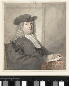Portret van een man met een hoed en een grijze pruik, naar rechts by Unknown Artist