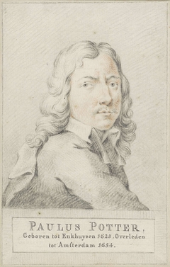 Portret van Paulus Potter by Bartholomeus van der Helst