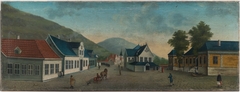 Rådhusalmenningen in Bergen by Johan Christian Dahl