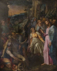Raising Of Lazarus by Girolamo Muziano