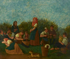 Rast im Weinberg (Familie Schreiber) by Johann Michael Neder