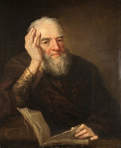 Rowland Jones,  a reputed Welsh Bard, aged 90 by possibly Richard Wilson