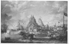 Seeschlacht vor einem Hafen by Bonaventura Peeters the Elder