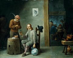 Self-portrait in an inn by David Teniers the Younger